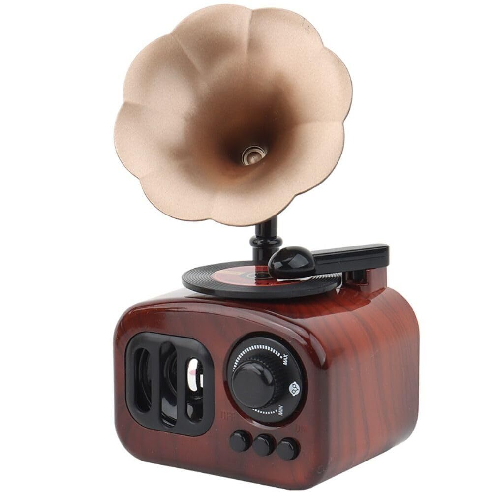 2609 Retro Gramophone Music Box Rrnament, 17x9.5x9cm Vintage Plastic Small